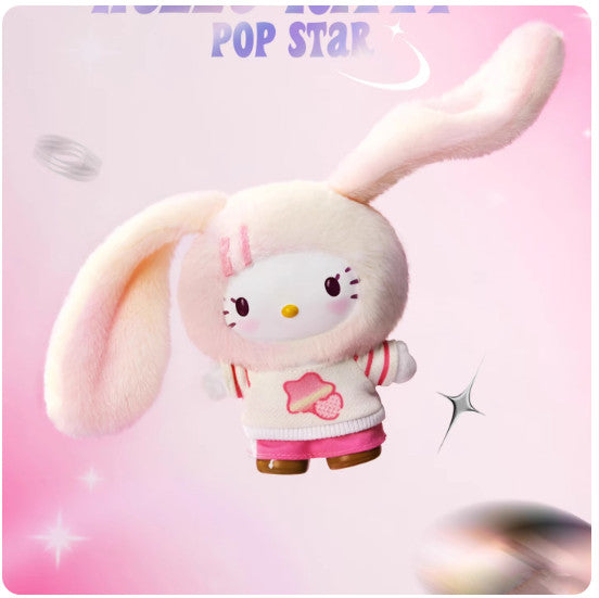 Miniso Hello Kitty Pop Star Series Plush Confirmed Blind Box Figure Gift Toy