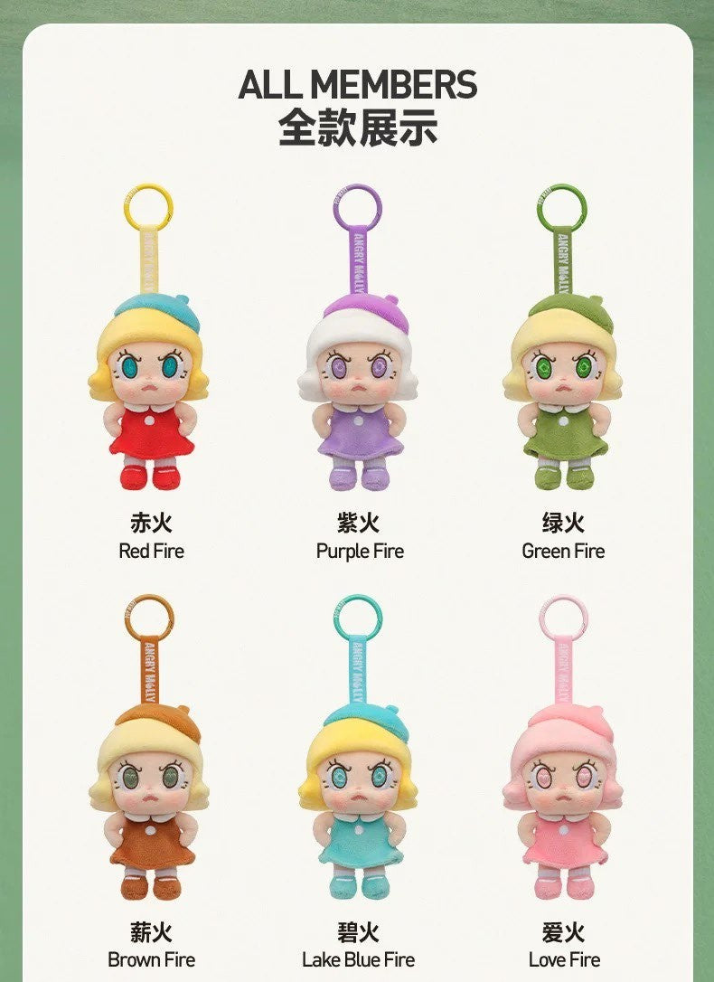 lnk fire-Authentic Angry Molly Series Blind Box Plush Pendant Toy Gift