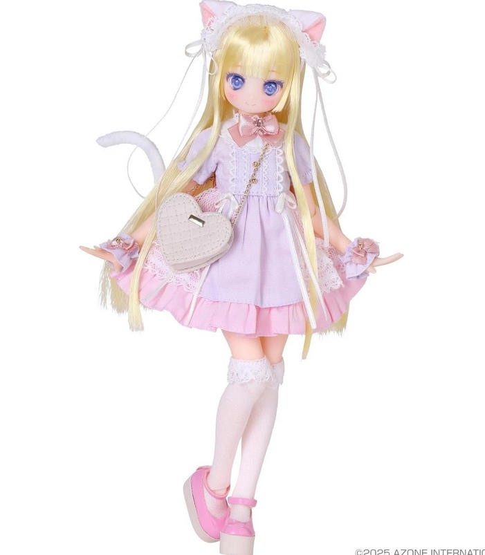 Azone Dreamin Mebae A Gift From M.k Black White Cat 21cm/8.2In 1/6 Full Set Gift