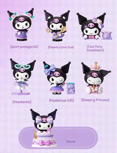 Miniso Sanrio Kuromi Birthday Party Series Confirmed Blind Box Figure Toys Gift