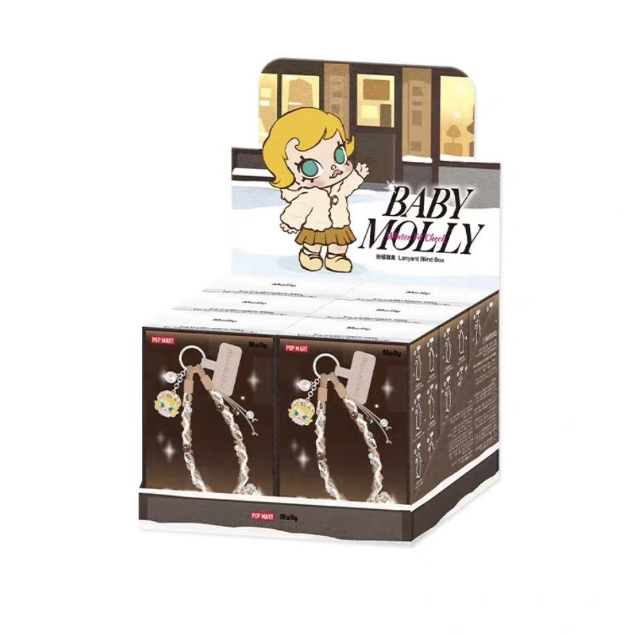 Authentic Baby Molly Winter Fit Check Series Keychain Bind Box Figures Toy Gift