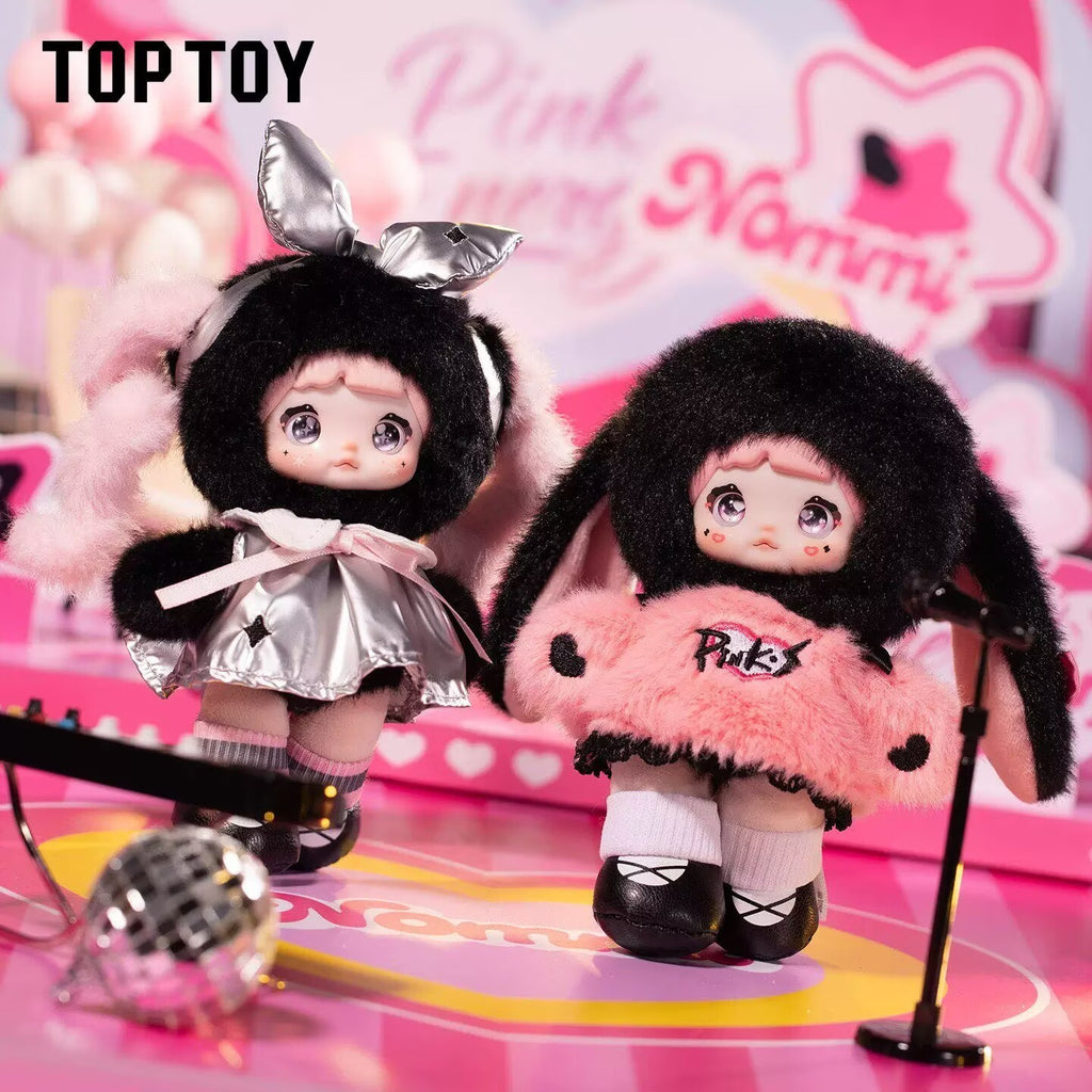 A Set Of 6pcs Top Toy Nommi Pinky Energy Series Blind Box Confirmed Plush Doll
